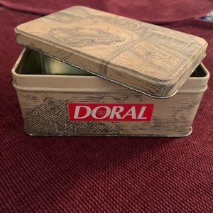 Vintage 1996 Doral Cigarettes Collectors Edition metal Tin box Tobaccoville NC